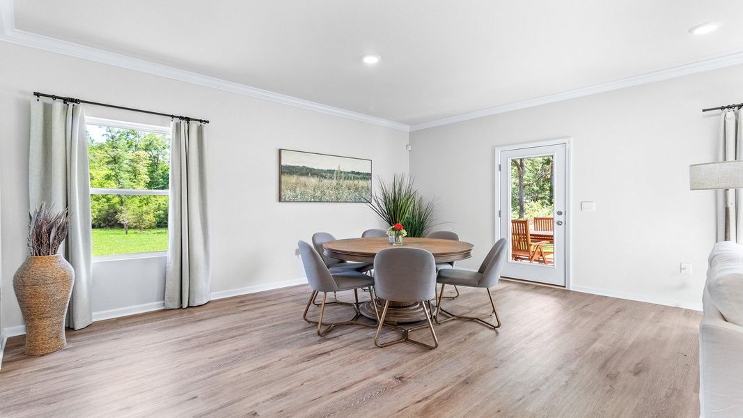 Furnished interior view inside a new home in Pine Dove Estates, Tallahassee (Image 12).