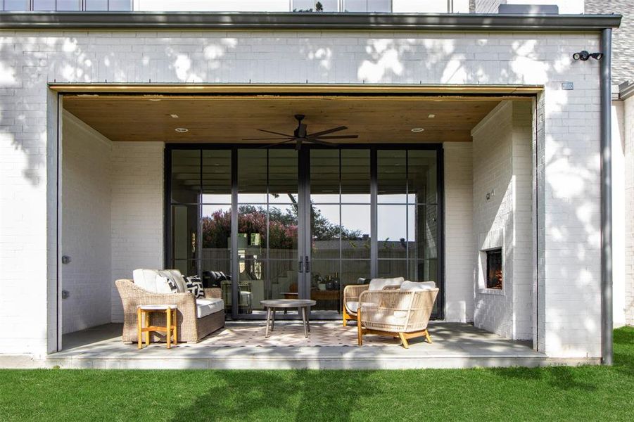 Exterior details and patio area of a home in , Dallas (Image 3). Exterior details and patio area of a home in , Dallas (Image 3).