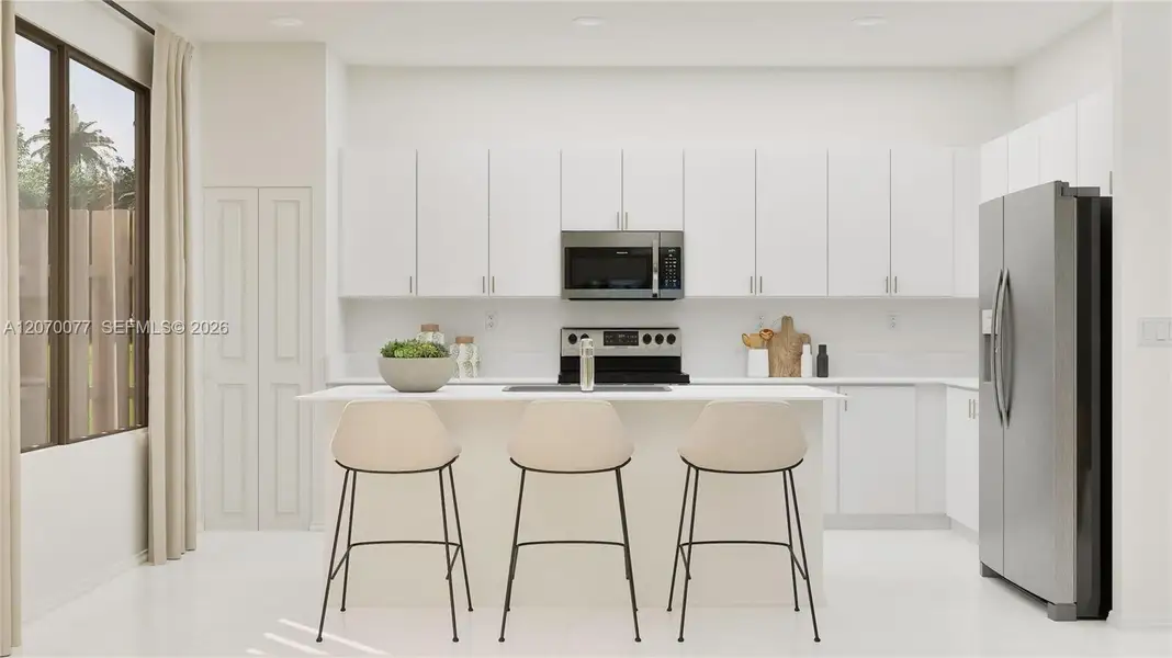 Furnished interior view inside a new home in Coral Breeze, Miami (Image 4). Furnished interior view inside a new home in Coral Breeze, Miami (Image 4).