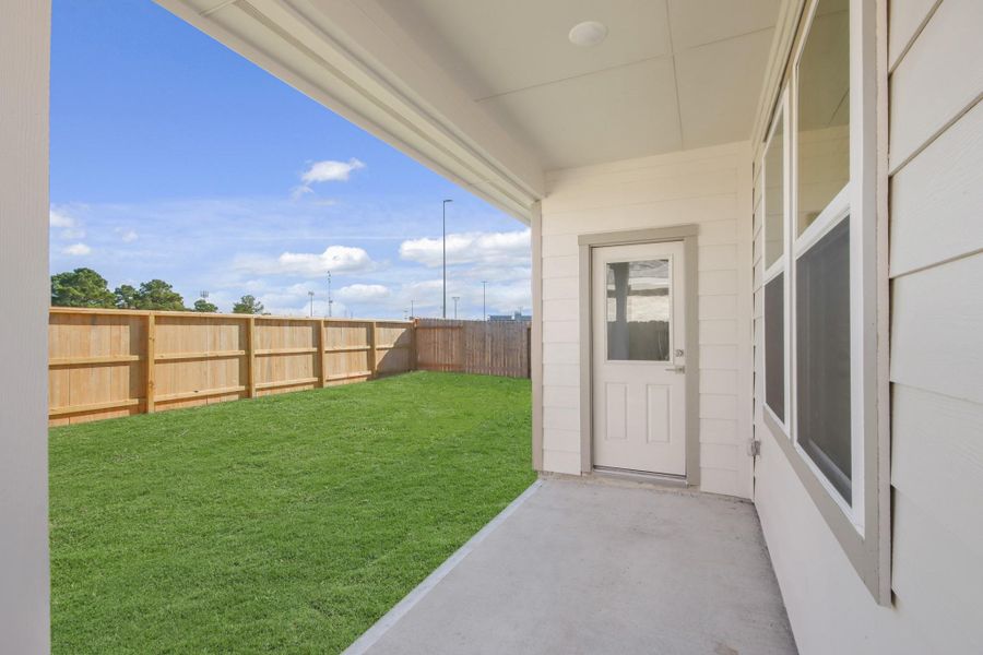 Relaxing covered patio