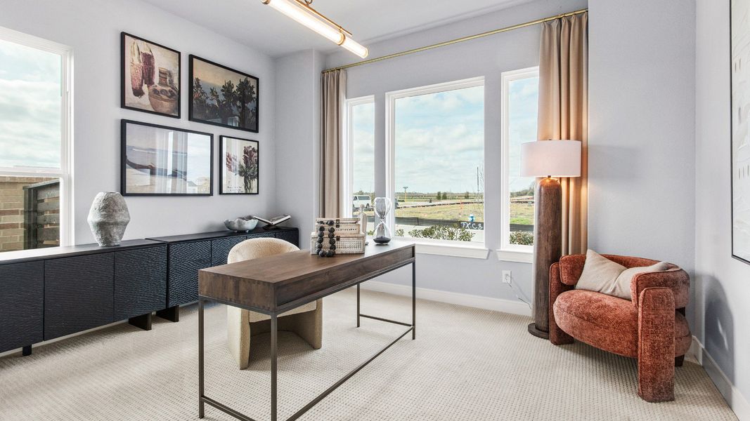Representative furnished interior of a home built from the Tivoli by Brightland Homes in Bridgeland Central, Cypress (Image 12).