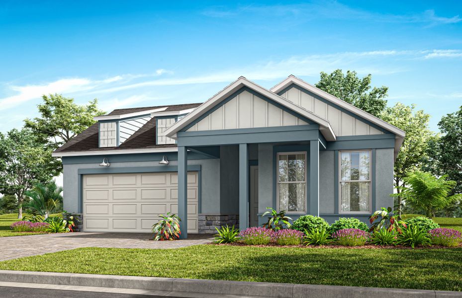 Representative exterior photo of a completed home built from the Symphony by Pulte Homes in Parkside Trails, Clermont, FL (Image 18).