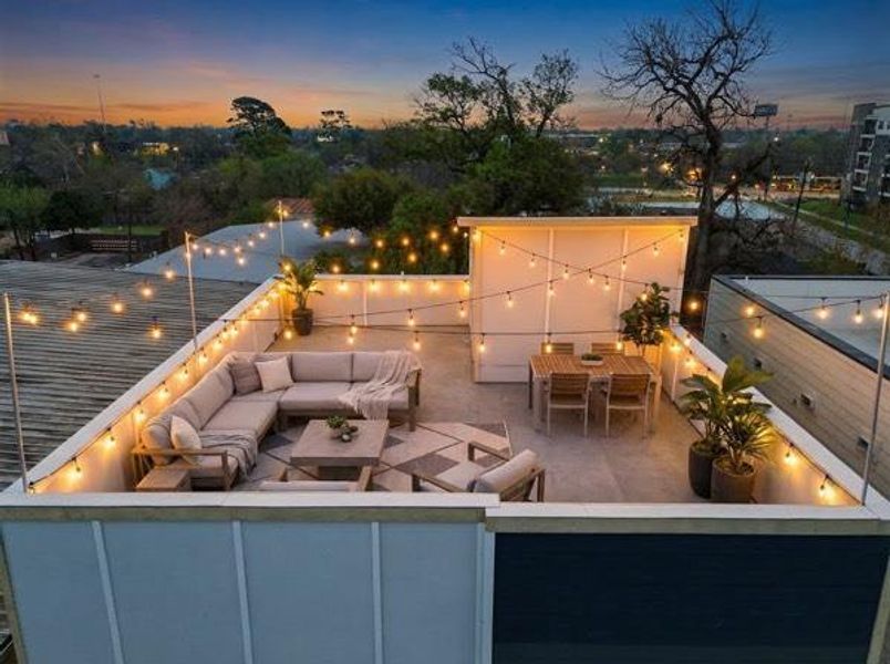 Exterior details and patio area of a home in , Houston (Image 3).