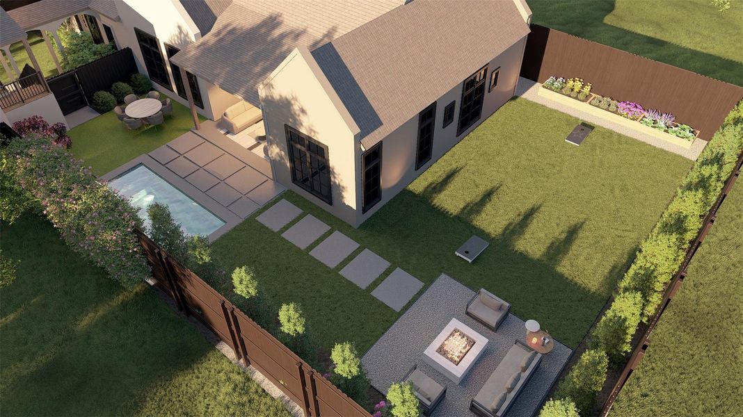 Aerial view of property and surrounding area