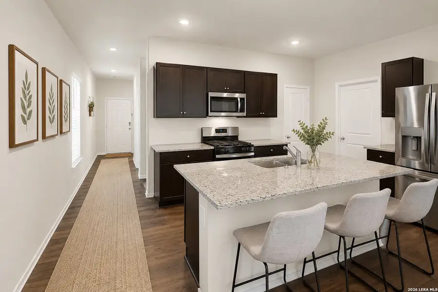 Furnished interior view inside a new home in The Links at River Bend, Floresville (Image 9). Furnished interior view inside a new home in The Links at River Bend, Floresville (Image 9).