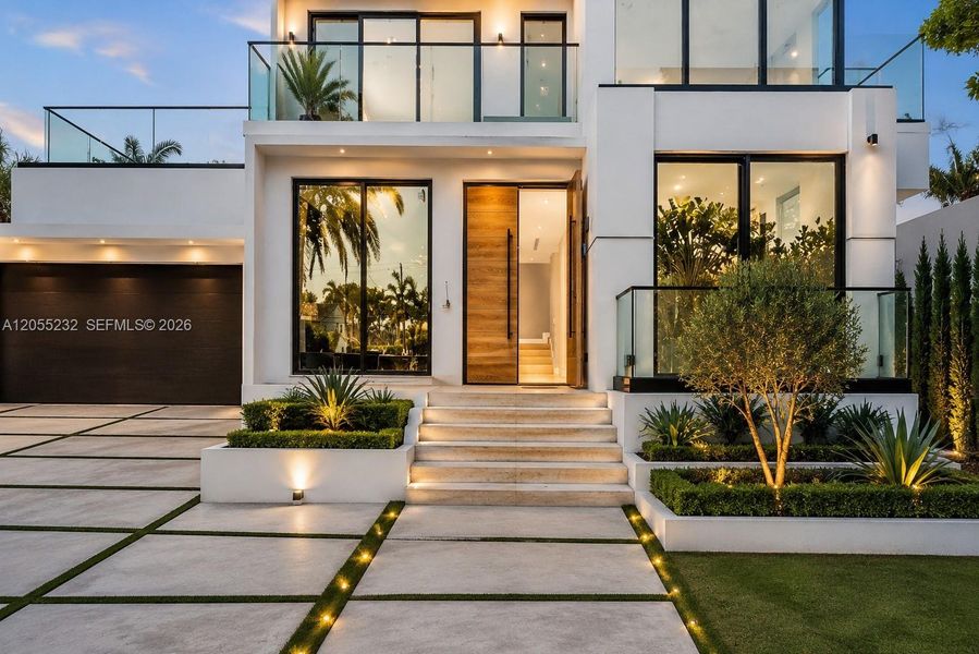 Exterior details and patio area of a home in , Miami Beach (Image 23). Exterior details and patio area of a home in , Miami Beach (Image 23).