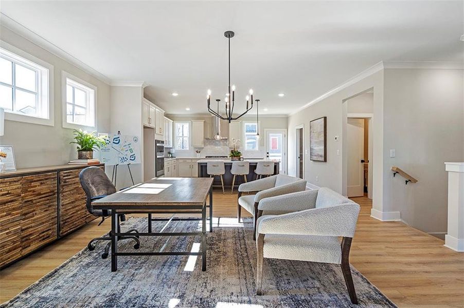 Furnished interior view inside a new home in Holly Springs Town Center, Holly Springs (Image 8).