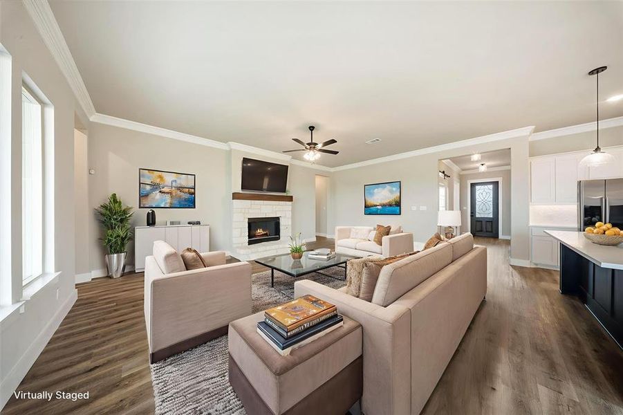 Furnished interior view inside a new home in Eagle Ridge Estates, Weatherford (Image 8). Furnished interior view inside a new home in Eagle Ridge Estates, Weatherford (Image 8).