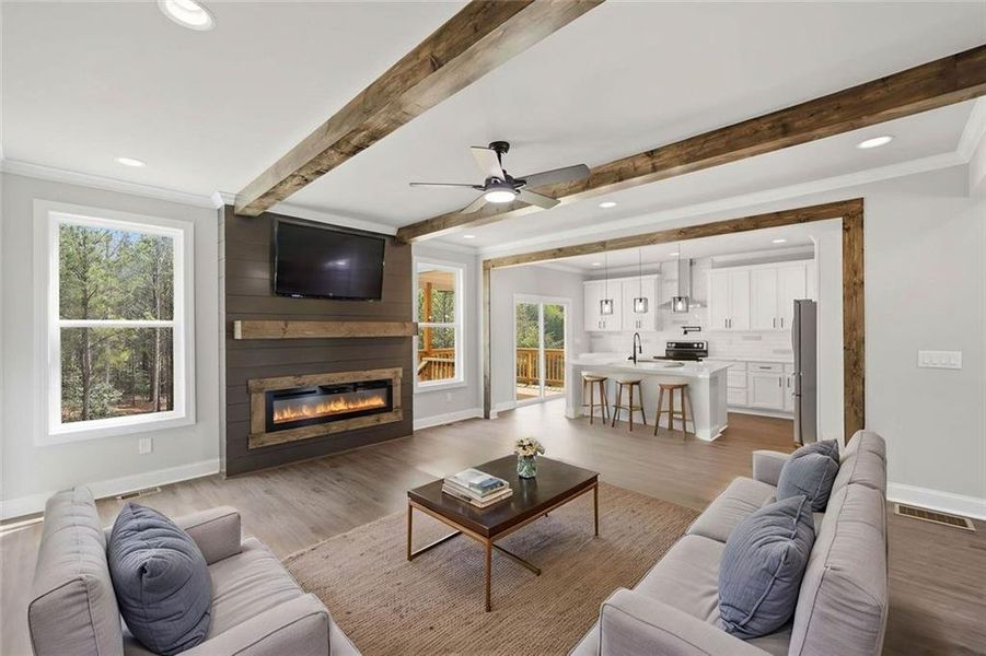 Furnished interior view inside a new home in , Dawsonville (Image 16).