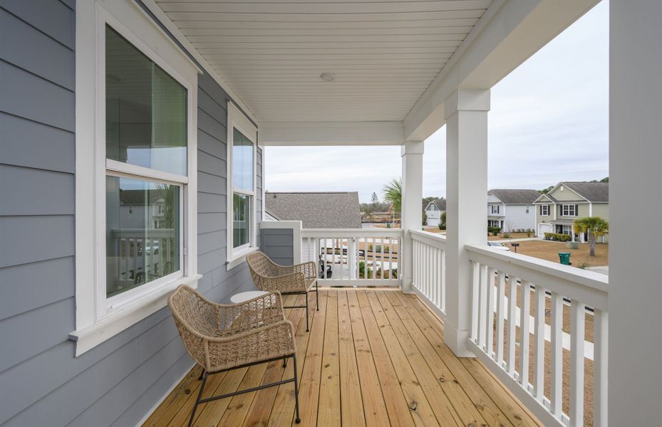 Exterior details and patio area of a home in Midpoint at New Riverside, Bluffton (Image 3).