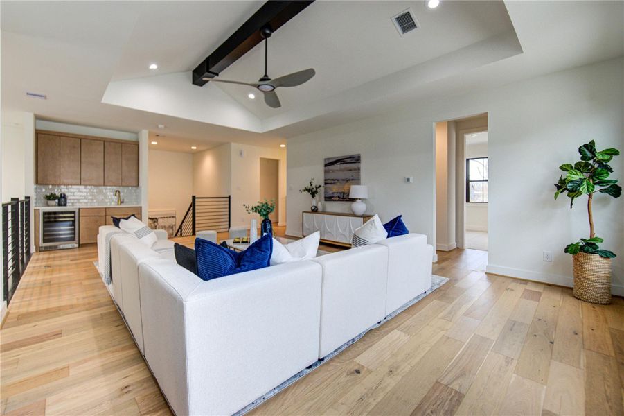 A wet bar is located on in the game room for ease and convenience A wet bar is located on in the game room for ease and convenience