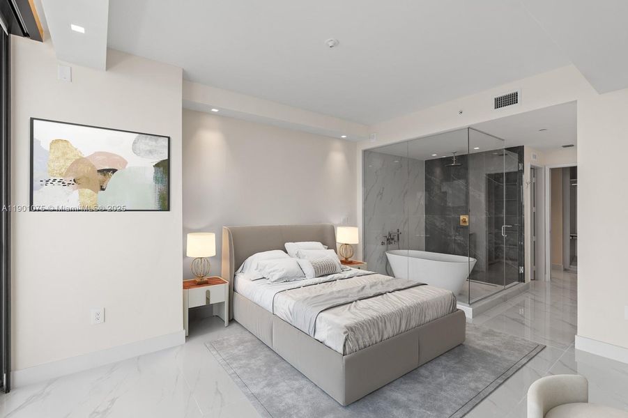 Furnished interior view inside a new home in Aria Reserve, Miami (Image 8). Furnished interior view inside a new home in Aria Reserve, Miami (Image 8).