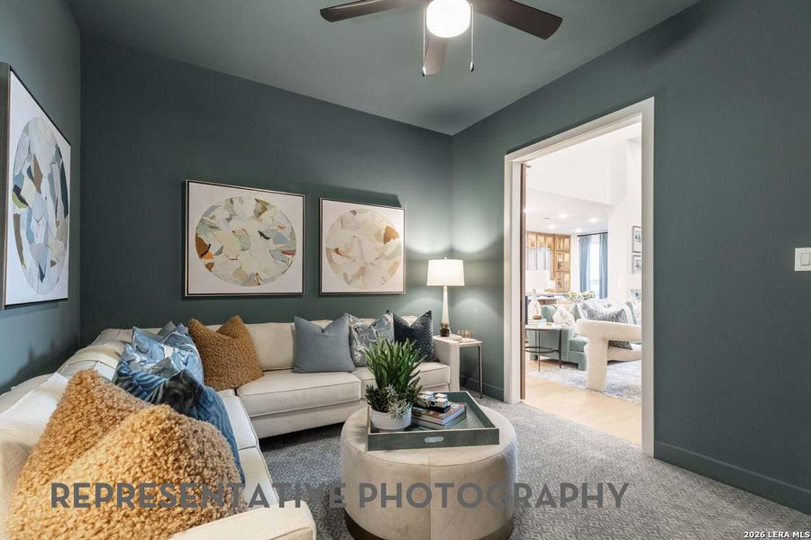 Furnished interior view inside a new home in Briggs Ranch, San Antonio (Image 13). Furnished interior view inside a new home in Briggs Ranch, San Antonio (Image 13).