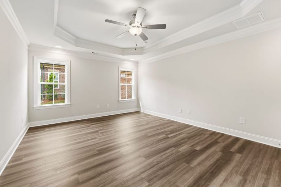 Representative unfurnished interior of a home built from the Essex by Keystone Homes NC in Weybridge, Burlington (Image 78).