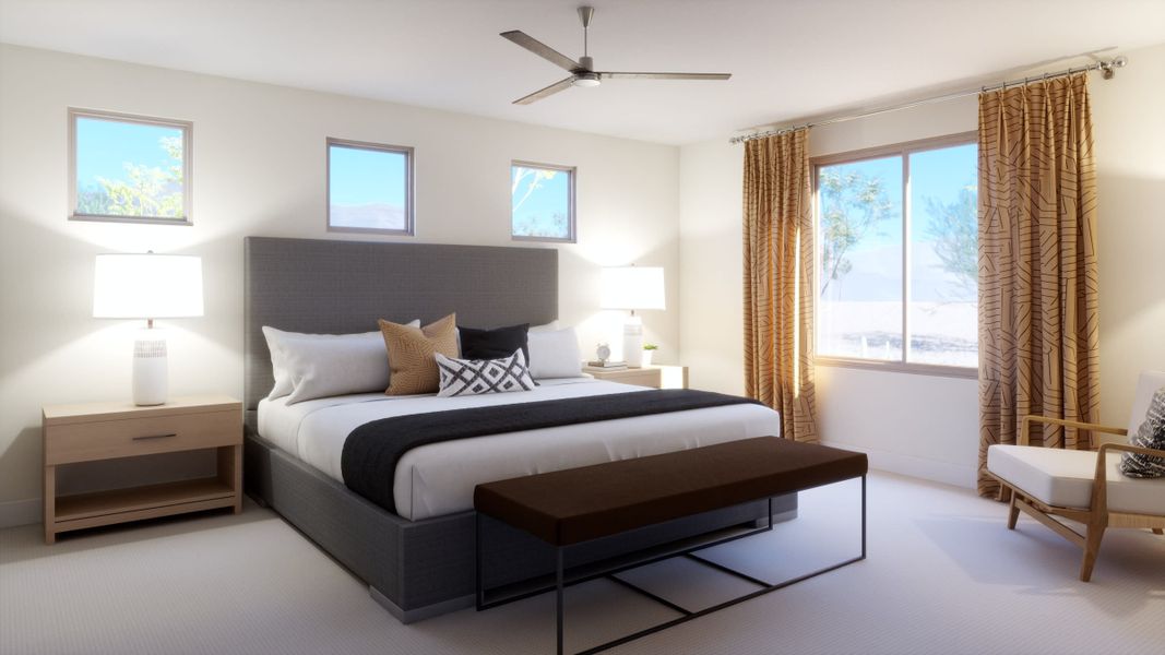 Primary Bedroom | Virgo at Rialta | New Homes in Mesa, AZ by Landsea Homes