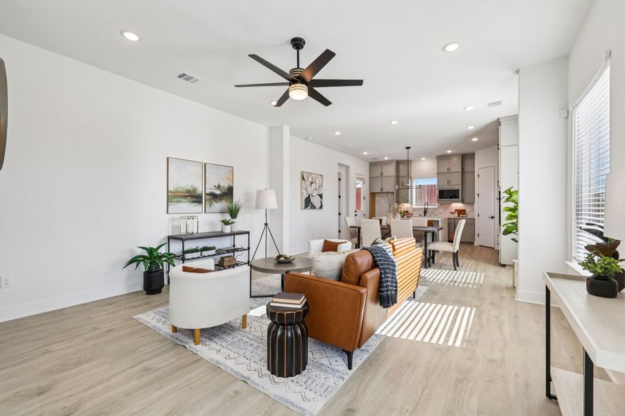 Furnished interior view inside a new home in Foxfield, Austin (Image 11).