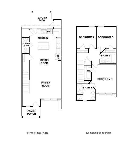2D floor plan layout of this home in Avery Centre, Round Rock, TX (Image 4).