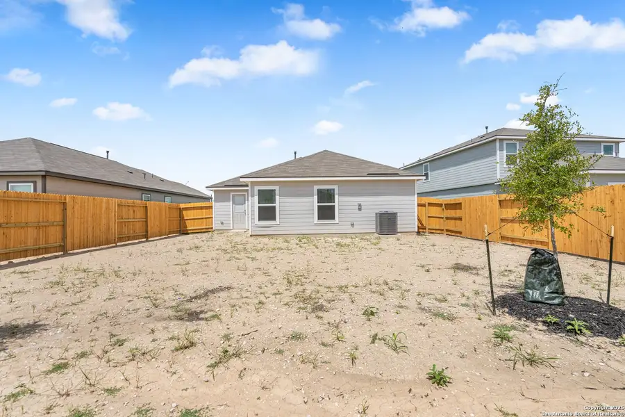 Front exterior of a new home in Luckey Ranch, San Antonio, TX, highlighting curb appeal (Image 2).