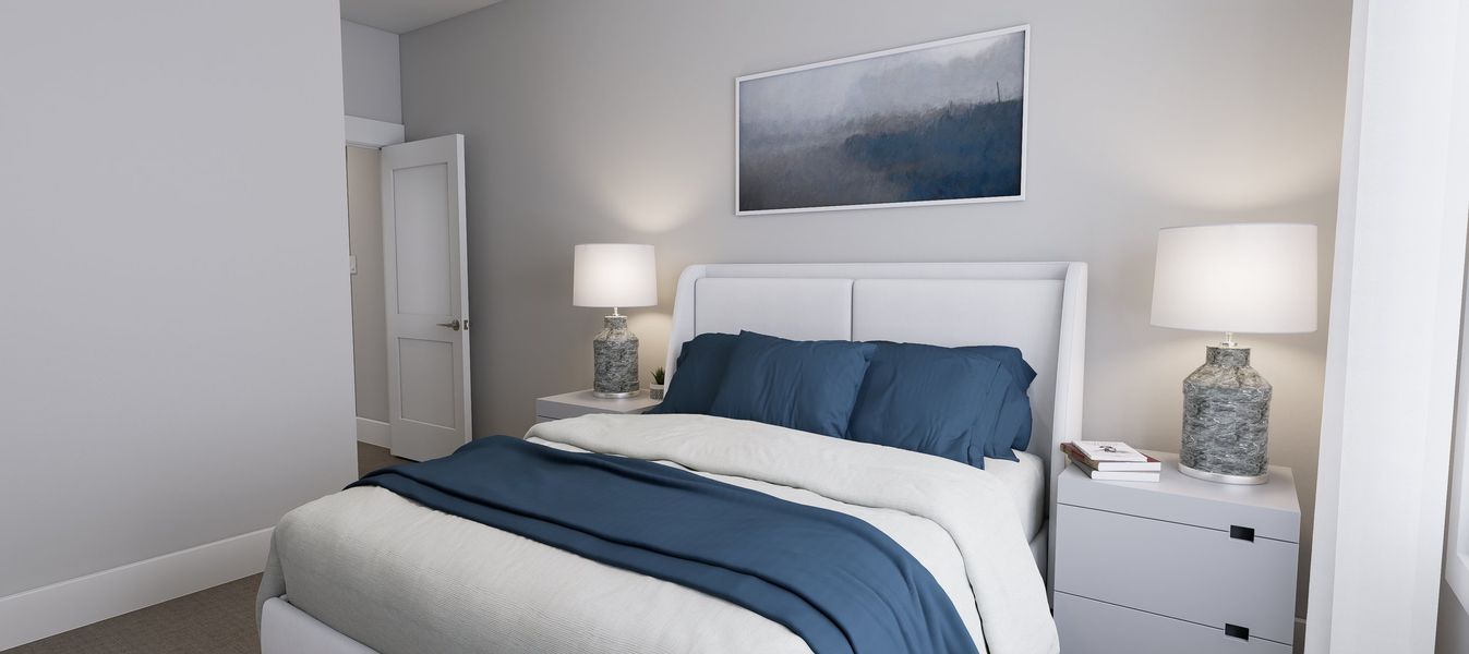 Representative furnished interior of a home built from the Bella by Baker Residential in Atwater Station - Village Collection, Fuquay Varina (Image 15).