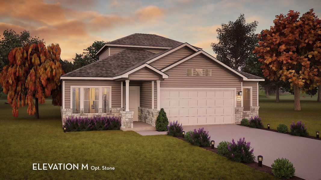 Representative exterior photo of a completed home built from the Brazos by CastleRock Communities in Swenson Heights, Seguin, TX (Image 4).