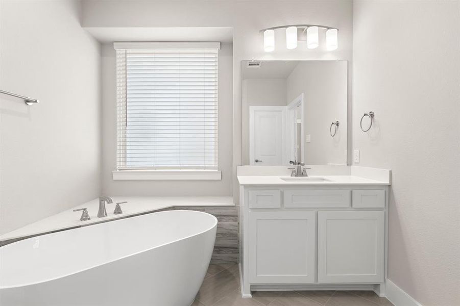 Furnished interior view inside a new home in Villages of Creekwood, Frisco (Image 12).