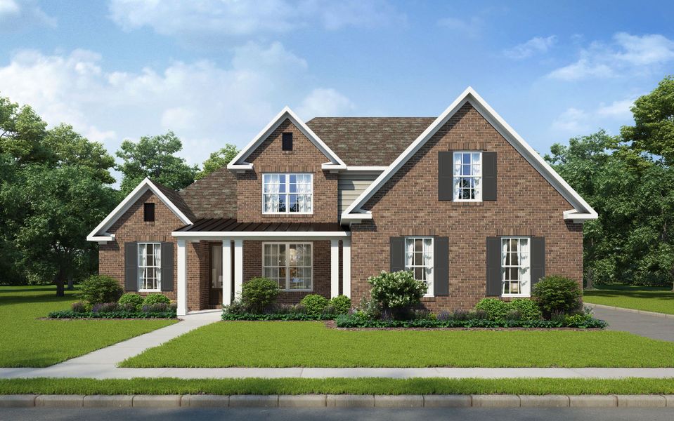 Representative exterior photo of a completed home built from the Willow by Grant & Co in Manor at Hall Creek, Arlington, TN (Image 2).