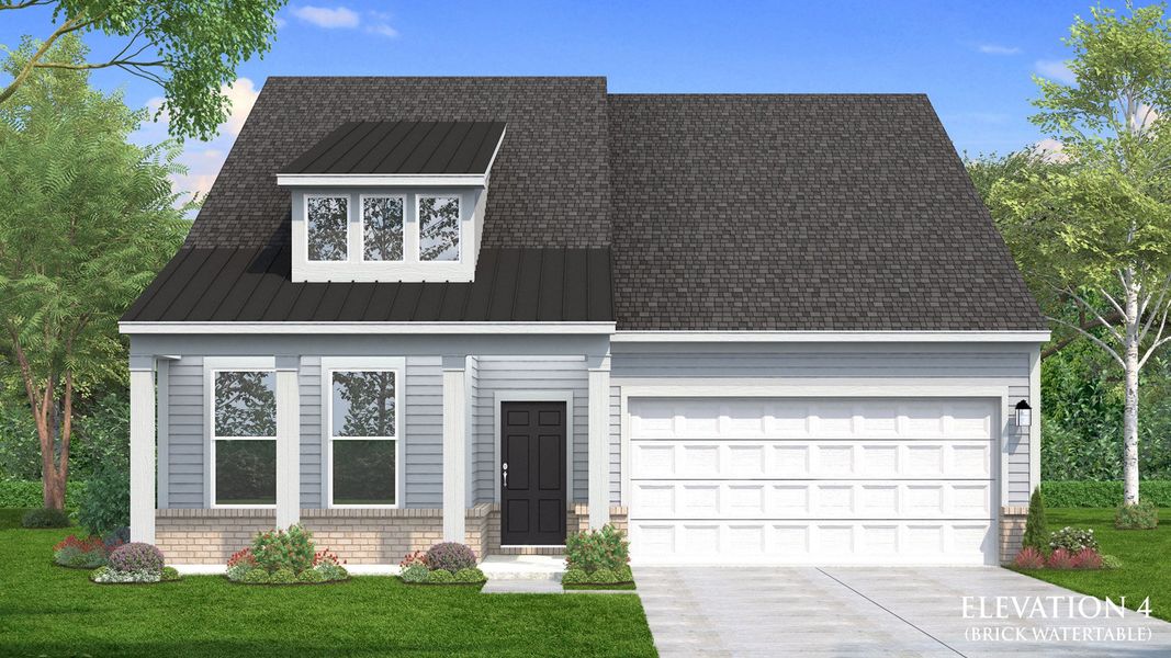 Representative exterior photo of a completed home built from the Chelsea by DRB Homes in Sidney Creek Single Family, Zebulon, NC (Image 13).