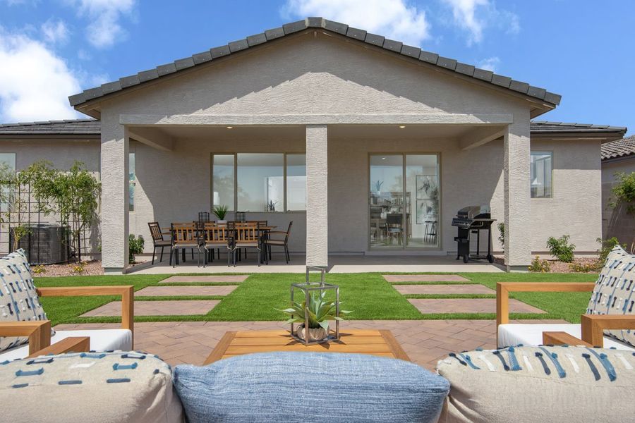 Extended covered patio