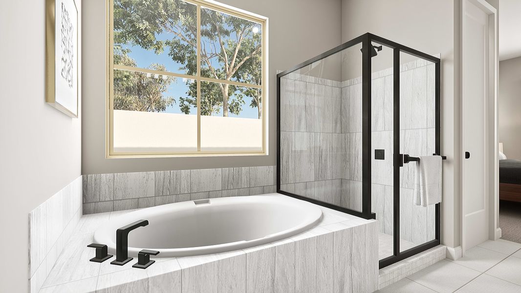 Representative furnished interior of a home built from the Granite Plan 3505 by Tri Pointe Homes in Waterston Central, Gilbert (Image 26).