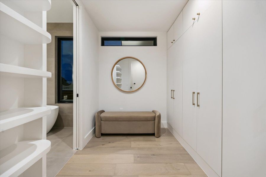 Custom primary closet (one of two) Custom primary closet (one of two)