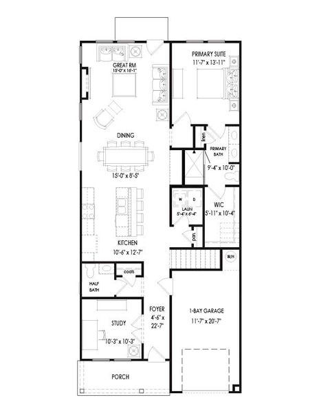 2D floor plan layout of this home in Harmony Walk, Cartersville, GA (Image 1). 2D floor plan layout of this home in Harmony Walk, Cartersville, GA (Image 1).