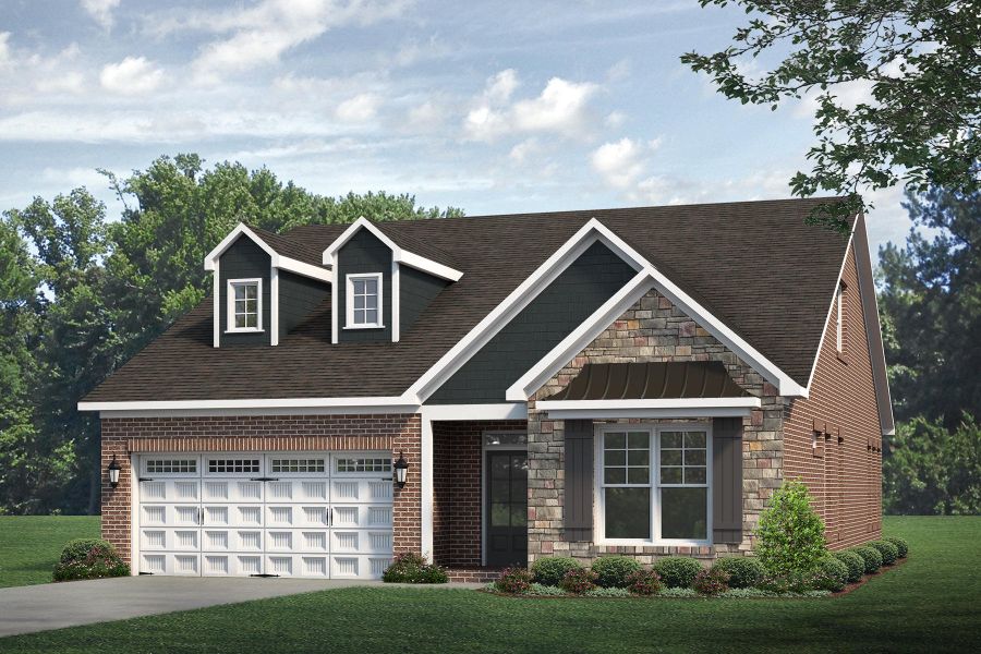 Representative exterior photo of a completed home built from the Cambridge by Keystone Homes NC in Weybridge, Burlington, NC (Image 29).