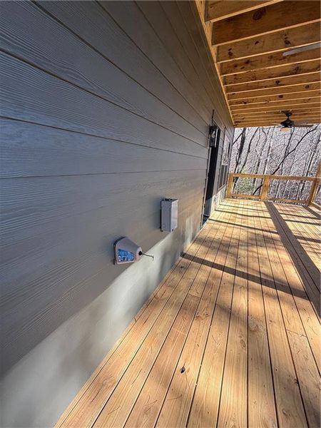 Exterior details and patio area of a home in , Ellijay (Image 22).