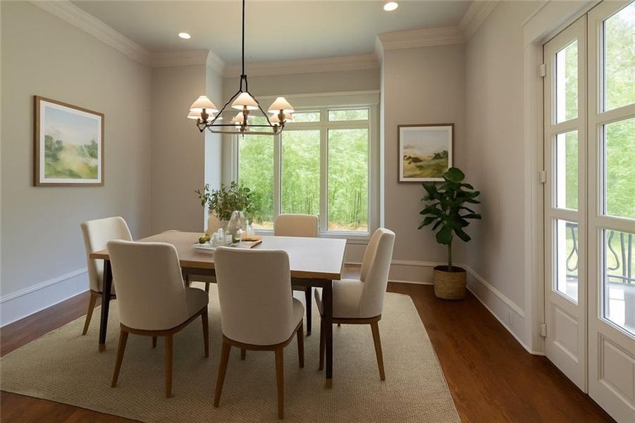 Furnished interior view inside a new home in , Roswell (Image 16).