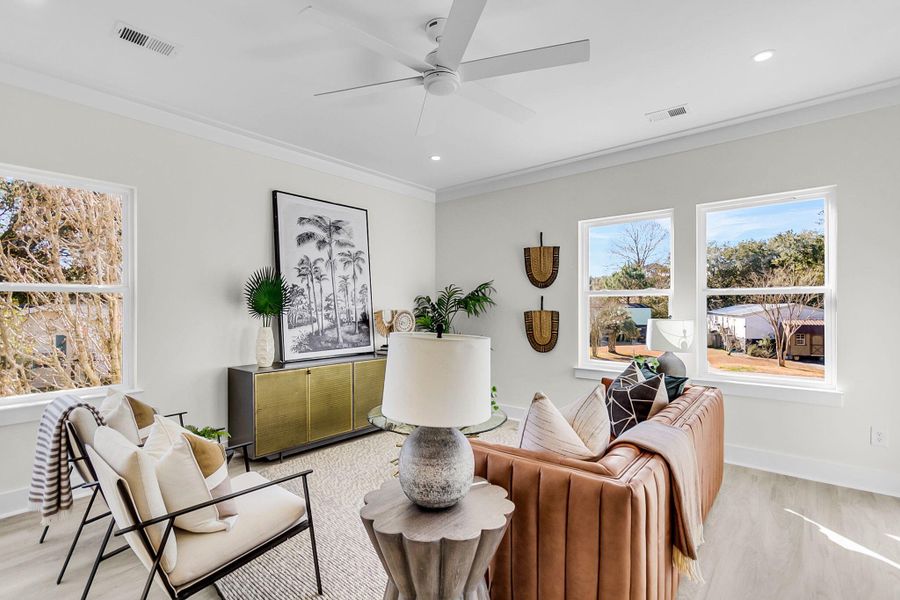 Furnished interior view inside a new home in , Charleston (Image 11).