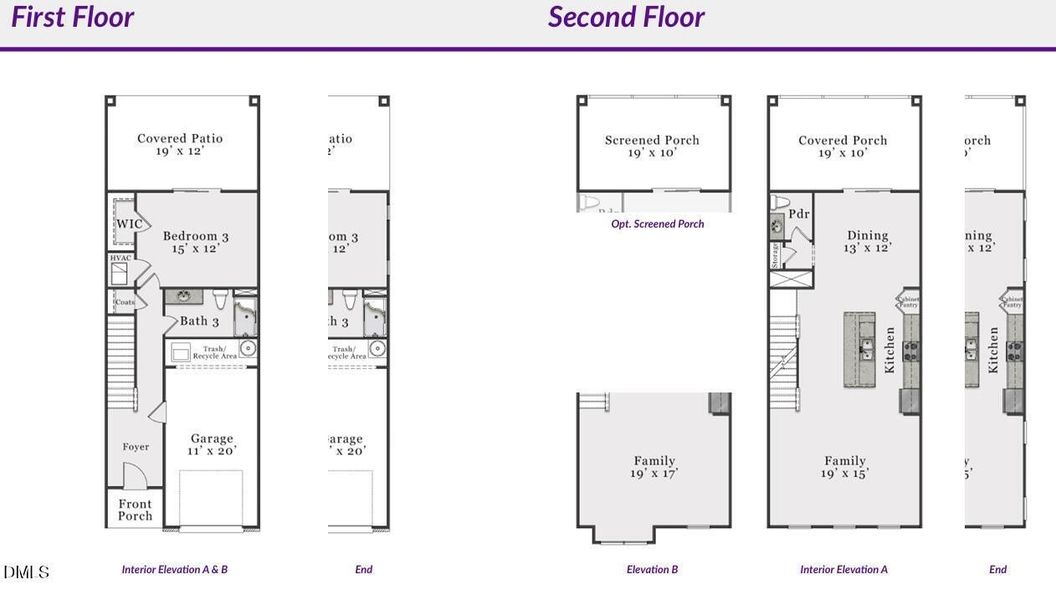2D floor plan layout of this home in Page Townes, Morrisville, NC (Image 6).