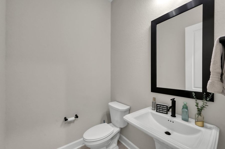 Furnished interior view inside a new home in The Woodlands Hills 60’, Willis (Image 44).