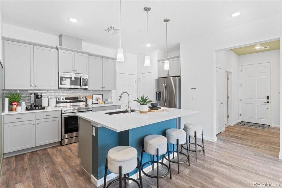 Furnished interior view inside a new home in Gateway Commons, Denver (Image 9).