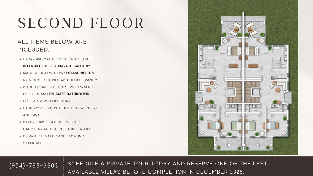 Second Floor Plan — A well-balanced layout featuring private bedrooms and flexible spaces, ideal for both rest and everyday living.