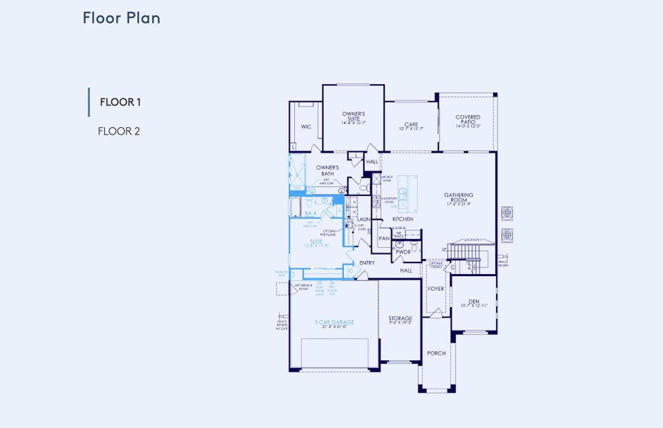 2D floor plan layout of this home in Legado West, Queen Creek, AZ (Image 4).