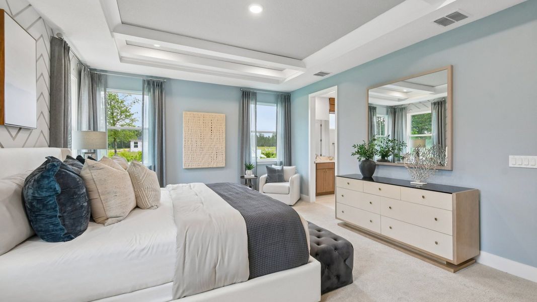Representative furnished interior of a home built from the Marigold by DRB Homes in Ardisia Park, New Smyrna Beach (Image 45).