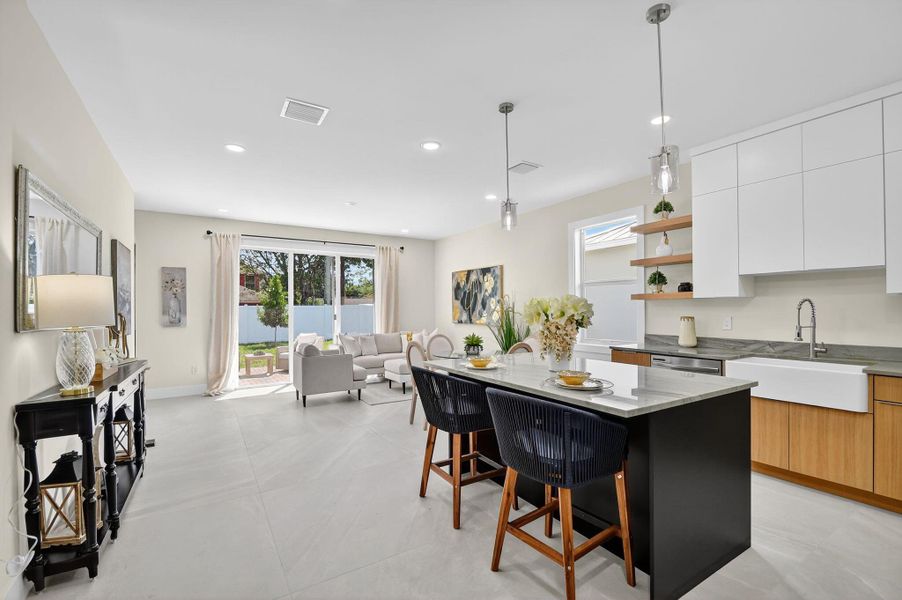 Furnished interior view inside a new home in , Jupiter (Image 35).