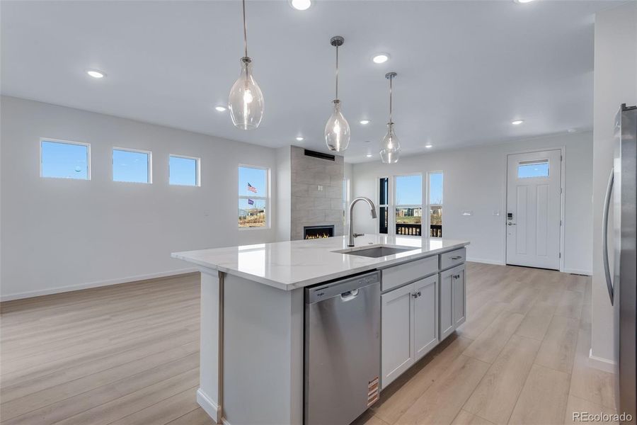 Furnished interior view inside a new home in Crescendo at The Aurora Highlands, Aurora (Image 7).