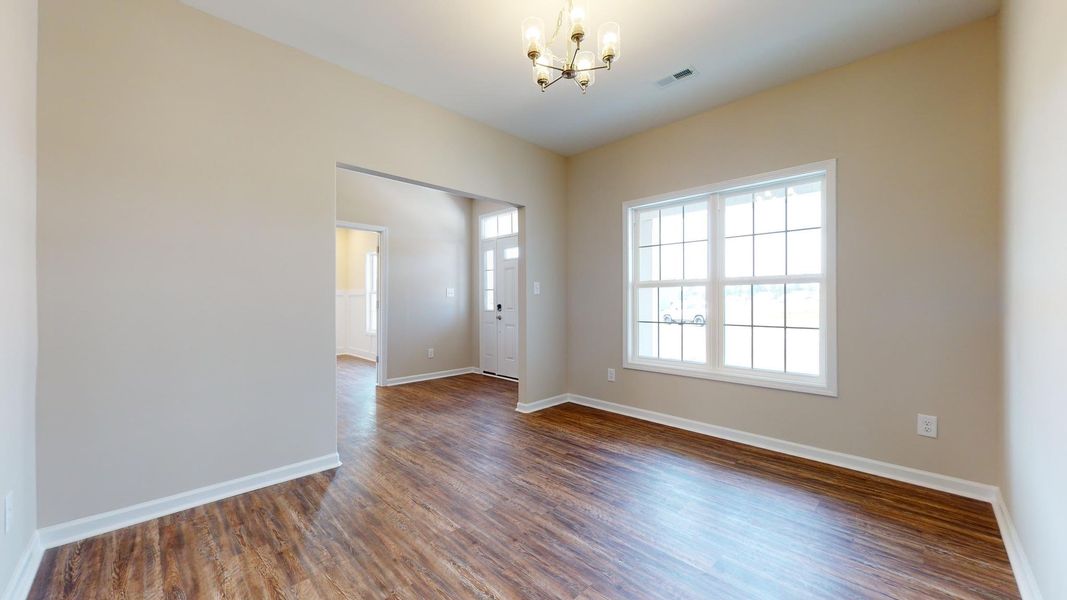 Representative unfurnished interior of a home built from the Clayton A by JC Jackson Homes,LLC in Heritage Pointe, Newport (Image 21).