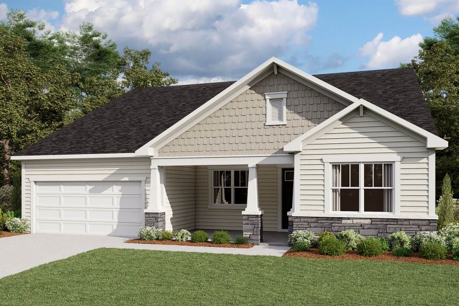 Representative exterior photo of a completed home built from the Clearwater by Mattamy Homes in Clarabella, Fuquay Varina, NC (Image 2).