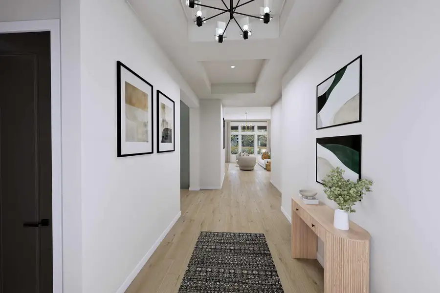 Representative furnished interior of a home built from the The Flower Mound by David Weekley Homes in Prairieland Village 60' Homesites, Cypress (Image 4). Representative furnished interior of a home built from the The Flower Mound by David Weekley Homes in Prairieland Village 60' Homesites, Cypress (Image 4).