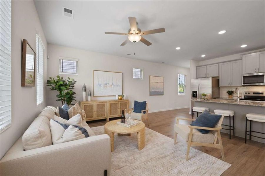 Furnished interior view inside a new home in Walden Park - The Retreat, Jonesboro (Image 34).