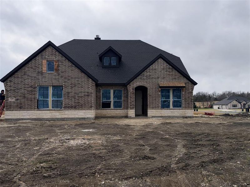 In-progress construction of a new home in King Crossing Estates, Van Alstyne, TX (Image 4).
