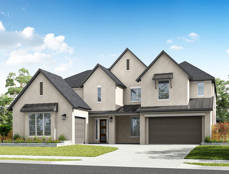 Representative exterior photo of a completed home built from the Seville by Tri Pointe Homes in Evergrove, Richmond, TX (Image 21).