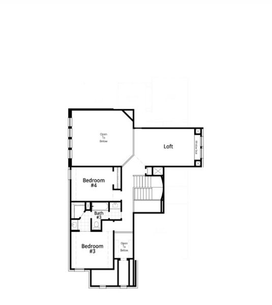 2D floor plan layout for the Middleton Plan by Highland Homes in Ridgeline: 50ft. lots, McKinney, TX (Image 27).